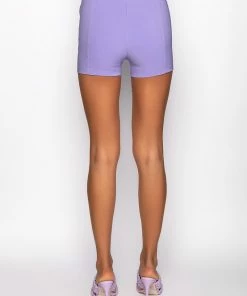 PRETTY THOUGHTS HIGH WAIST SHORT -FINESSE-shop pretty thoughts high waist short light purple 5 5