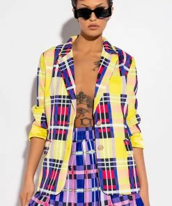 PRIVATE SCHOOL PLEATED MINI SKIRT -FINESSE-shop private school pleated mini skirt purple multi 3 3 c1