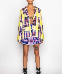 PRIVATE SCHOOL PLEATED MINI SKIRT -FINESSE-shop private school pleated mini skirt purple multi 9 9 c1