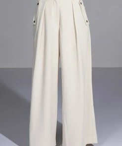 PROVE IT BUCKLE DETAIL WIDE LEG TROUSER