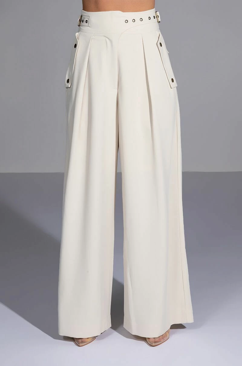 PROVE IT BUCKLE DETAIL WIDE LEG TROUSER 1 PROVE IT BUCKLE DETAIL WIDE LEG TROUSER