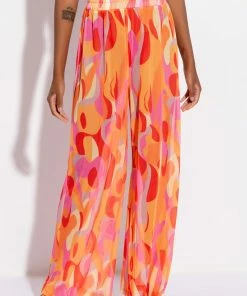 PSYCHEDELIC WIDE LEG MESH PANT
