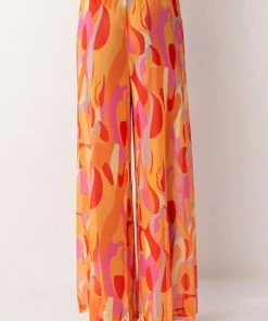 PSYCHEDELIC WIDE LEG MESH PANT -FINESSE-shop psychedelic wide leg mesh pant multi 5 5