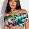 QUALITY TIME FLORAL HALTER TOP