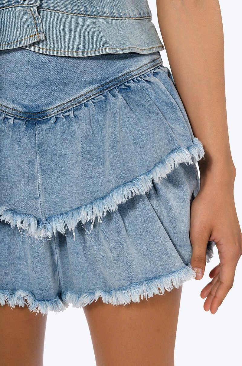 QUE BAILES CON MIGO DENIM LAYERED MINI SKIRT 9 QUE BAILES CON MIGO DENIM LAYERED MINI SKIRT - Image 9
