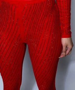 QUEEN OF LOVE RHINESTONE LEGGING -FINESSE-shop queen of love rhinestone legging red 7 7