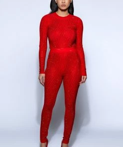 QUEEN OF LOVE RHINESTONE LEGGING -FINESSE-shop queen of love rhinestone legging red 8 8