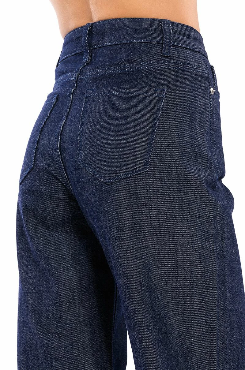 RAW DENIM WIDE LEG JEANS 7 RAW DENIM WIDE LEG JEANS - Image 7