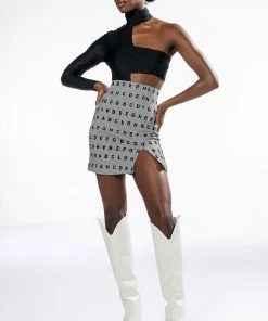 READ BETWEEN THE LINES HIGH RISE MINI SKIRT 11 READ BETWEEN THE LINES HIGH RISE MINI SKIRT -FINESSE-shop read between the lines high rise mini skirt grey multi 3 3