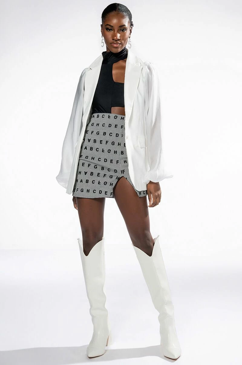 READ BETWEEN THE LINES HIGH RISE MINI SKIRT 4 READ BETWEEN THE LINES HIGH RISE MINI SKIRT - Image 4