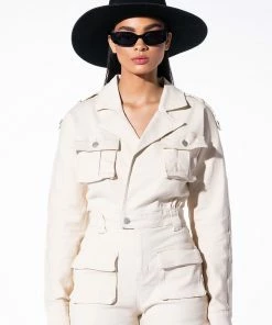 READY FOR ANYTHING LONG SLEEVE UTILITY ROMPER -FINESSE-shop ready for anything long sleeve utility romper ivory 4 4