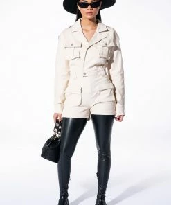 READY FOR ANYTHING LONG SLEEVE UTILITY ROMPER -FINESSE-shop ready for anything long sleeve utility romper ivory 8 8