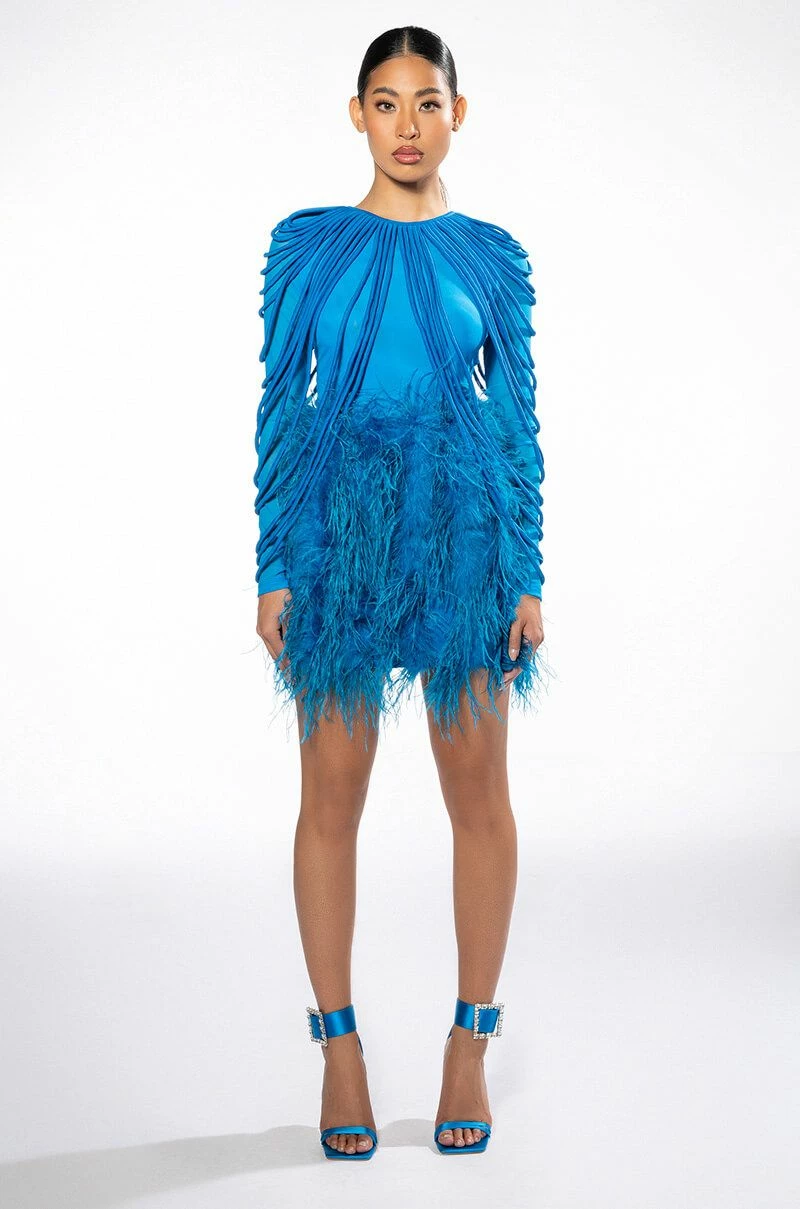 REAL OSTRICH FEATHERS MINI SKIRT 12 REAL OSTRICH FEATHERS MINI SKIRT - Image 12