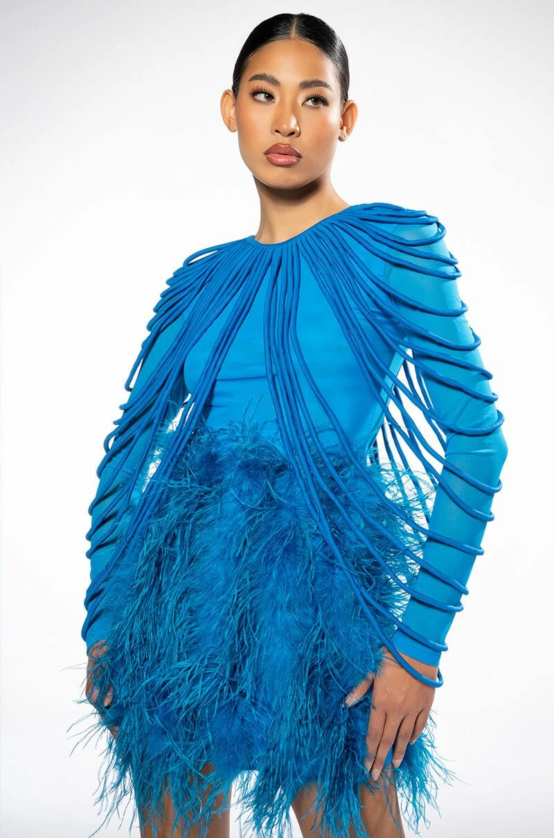 REAL OSTRICH FEATHERS MINI SKIRT 5 REAL OSTRICH FEATHERS MINI SKIRT - Image 5