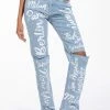 REPRESENT HIGH RISE STRAIGHT LEG JEAN
