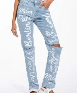 REPRESENT HIGH RISE STRAIGHT LEG JEAN