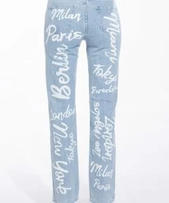 REPRESENT HIGH RISE STRAIGHT LEG JEAN -FINESSE-shop represent high rise straight leg jean light blue denim 7 7