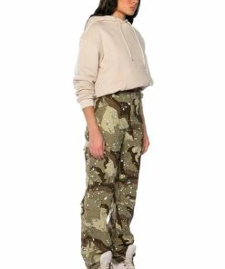 REPRESENT PAINTED WIDE LEG CARGO -FINESSE-shop represent painted wide leg cargo brown multi 4 4