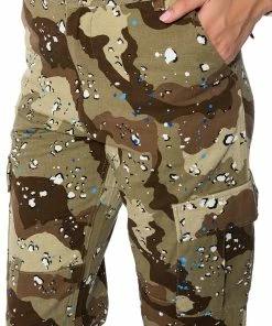 REPRESENT PAINTED WIDE LEG CARGO -FINESSE-shop represent painted wide leg cargo brown multi 8 8