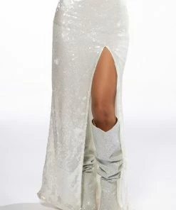 RESOLUTIONS SEQUIN SLIT MAXI SKIRT