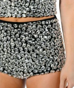 RICH WITH JEWELS BOOTY SHORTS 16 RICH WITH JEWELS BOOTY SHORTS -FINESSE-shop rich with jewels booty shorts black white 8 8