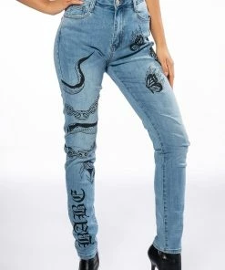 RIGHT CALL PAINTED HIGH RISE SKINNY JEANS