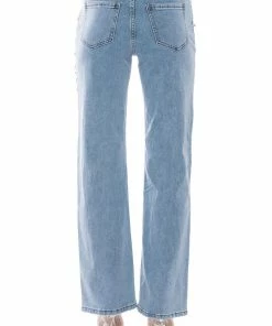 RILEE EMBELLISHED STRAIGHT FIT JEANS -FINESSE-shop rilee embellished straight fit jeans medium blue denim 7 7