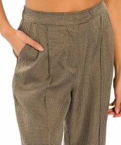 ROLL THE DICE STRAIGHT LEG TROUSER -FINESSE-shop roll the dice straight leg trouser black brown 9 9