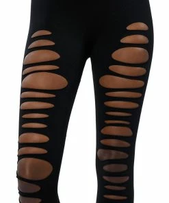 ROXANNE DISTRESSED LEGGING 25 ROXANNE DISTRESSED LEGGING -FINESSE-shop roxanne distressed legging black 13 13