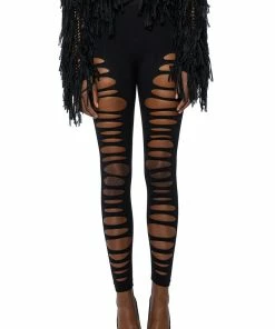 ROXANNE DISTRESSED LEGGING 15 ROXANNE DISTRESSED LEGGING -FINESSE-shop roxanne distressed legging black 3 3