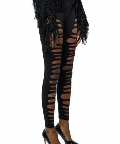ROXANNE DISTRESSED LEGGING 16 ROXANNE DISTRESSED LEGGING -FINESSE-shop roxanne distressed legging black 4 4