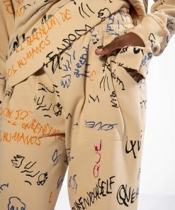 ROYALTY DRAWING WIDE LEG SWEATPANT 12 ROYALTY DRAWING WIDE LEG SWEATPANT -FINESSE-shop royalty drawing wide leg sweatpant beige 6 6 c1 c1 c1