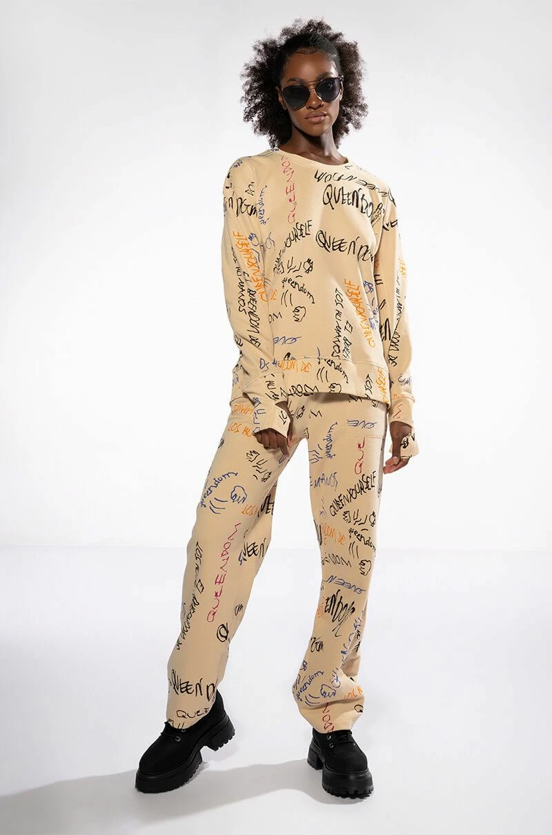 ROYALTY DRAWING WIDE LEG SWEATPANT 7 ROYALTY DRAWING WIDE LEG SWEATPANT - Image 7