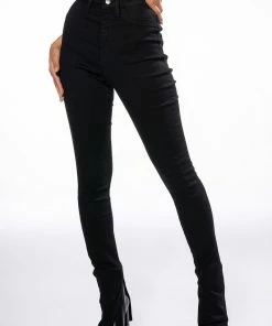 RUBY HIGH RISE SPLIT HEM SKINNY JEANS