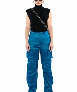 RUN IT UP STRETCH CARGO PANTS -FINESSE-shop run it up stretch cargo pants teal 3 3