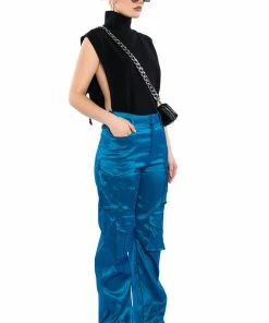 RUN IT UP STRETCH CARGO PANTS -FINESSE-shop run it up stretch cargo pants teal 4 4