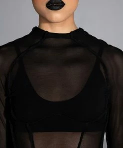 RUN THE WORLD MESH CATSUIT -FINESSE-shop run the world mesh catsuit black 5 5