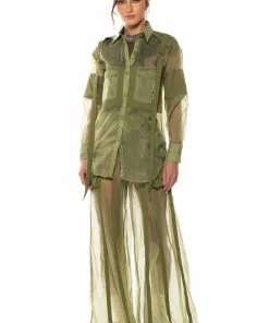 SAGE WIDE LEG TROUSER -FINESSE-shop sage wide leg trouser green 8 8