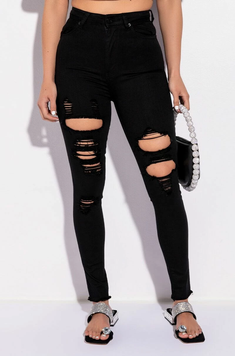 SANDY HIGH WAISTED DESTROYED FRAYED SKINNY JEAN 1 SANDY HIGH WAISTED DESTROYED FRAYED SKINNY JEAN