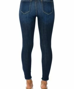 SATURN DARK HIGH RISE SKINNY JEANS -FINESSE-shop saturn dark high rise skinny jeans dark blue denim 6 6