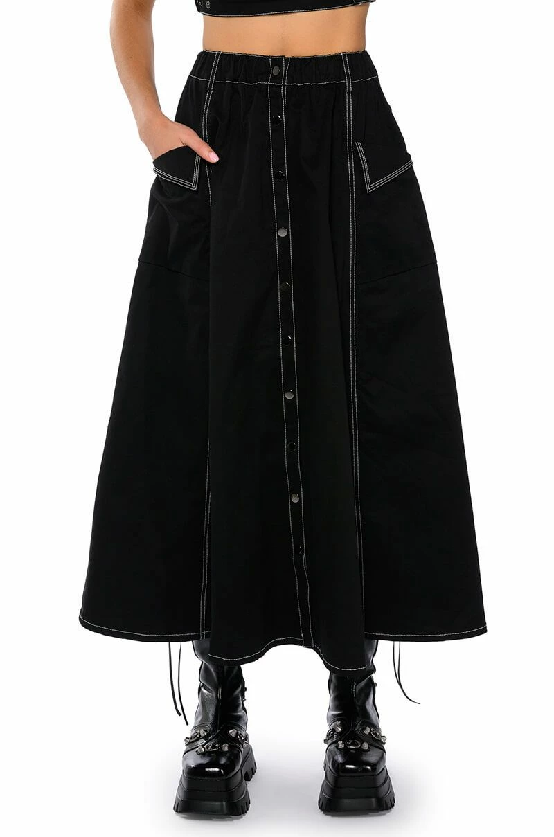 SECRET ADMIRER DENIM MAXI SKIRT 1 SECRET ADMIRER DENIM MAXI SKIRT