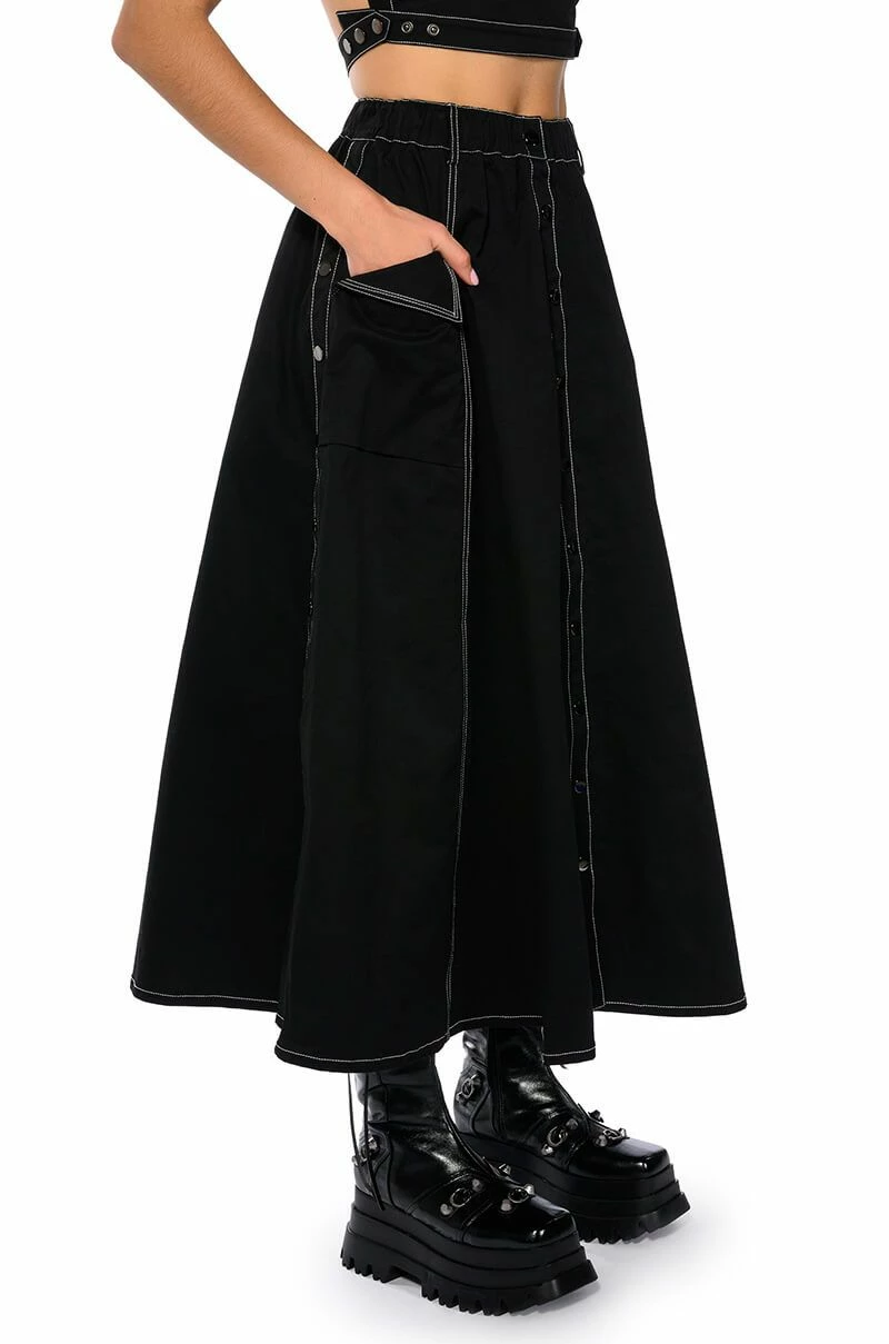 SECRET ADMIRER DENIM MAXI SKIRT 2 SECRET ADMIRER DENIM MAXI SKIRT - Image 2