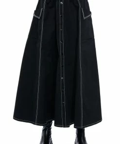 SECRET ADMIRER DENIM MAXI SKIRT 12 SECRET ADMIRER DENIM MAXI SKIRT -FINESSE-shop secret admirer denim maxi skirt black 6 6