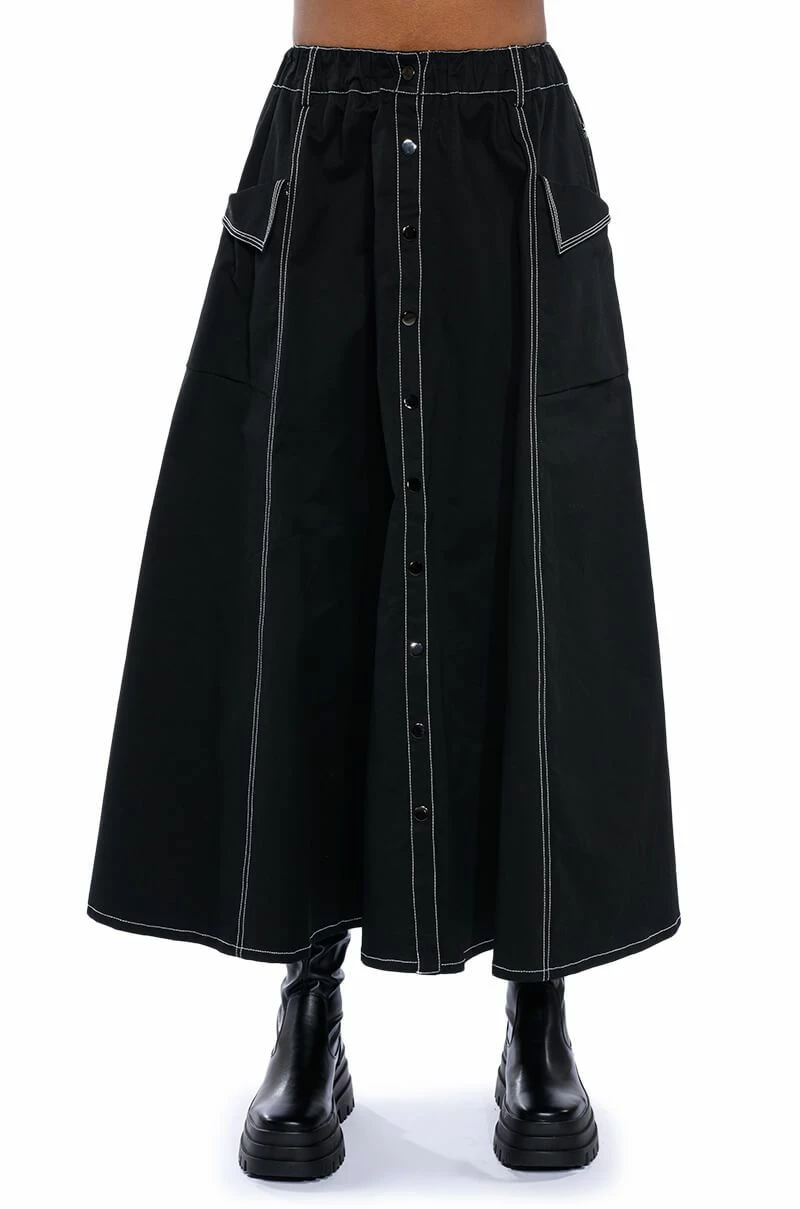 SECRET ADMIRER DENIM MAXI SKIRT 5 SECRET ADMIRER DENIM MAXI SKIRT - Image 5