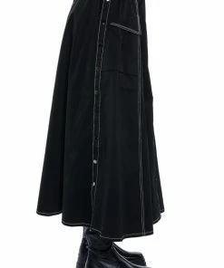 SECRET ADMIRER DENIM MAXI SKIRT 13 SECRET ADMIRER DENIM MAXI SKIRT -FINESSE-shop secret admirer denim maxi skirt black 7 7 c1