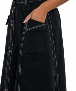 SECRET ADMIRER DENIM MAXI SKIRT 15 SECRET ADMIRER DENIM MAXI SKIRT -FINESSE-shop secret admirer denim maxi skirt black 9 9