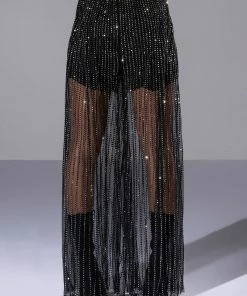 SELENA MESH WIDE LEG PANTS -FINESSE-shop selena mesh wide leg pants black grey 5 5