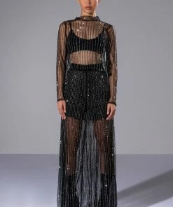 SELENA MESH WIDE LEG PANTS -FINESSE-shop selena mesh wide leg pants black grey 7 7