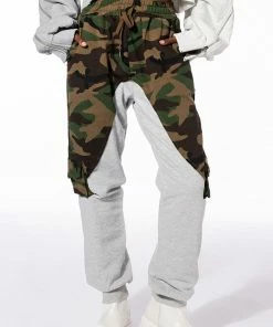 SELFISH HEART CAMO COLOR BLOCKED JOGGERS