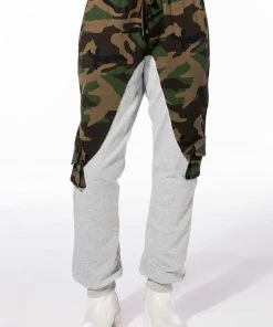 SELFISH HEART CAMO COLOR BLOCKED JOGGERS 9 SELFISH HEART CAMO COLOR BLOCKED JOGGERS -FINESSE-shop selfish heart camo color blocked joggers green multi 3 3